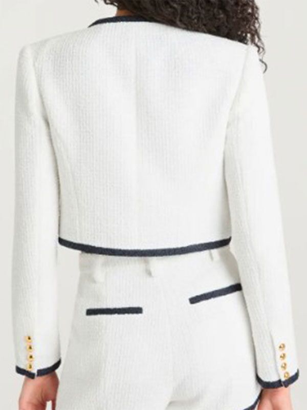 Joy Behar The View 2025 White Trim Jacket Joy Behar The View 2025 White Contrast Trim Jacket
