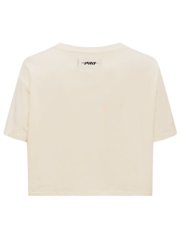 New Las Vegas Raiders Cream Retro Cropped Boxy T-Shirt Las Vegas Raiders Cream Retro Cropped Boxy T-Shirt
