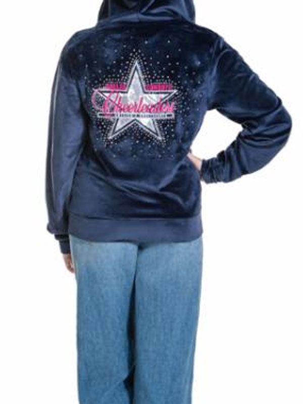 New Dallas Cowboys Cheerleader Navy Blue Hoodie Dallas Cowboys Cheerleader Navy Blue Hoodie