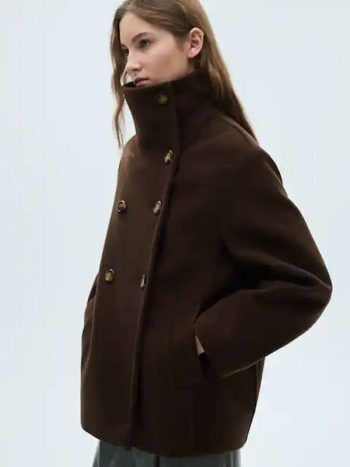 Short Virgin Wool Coat