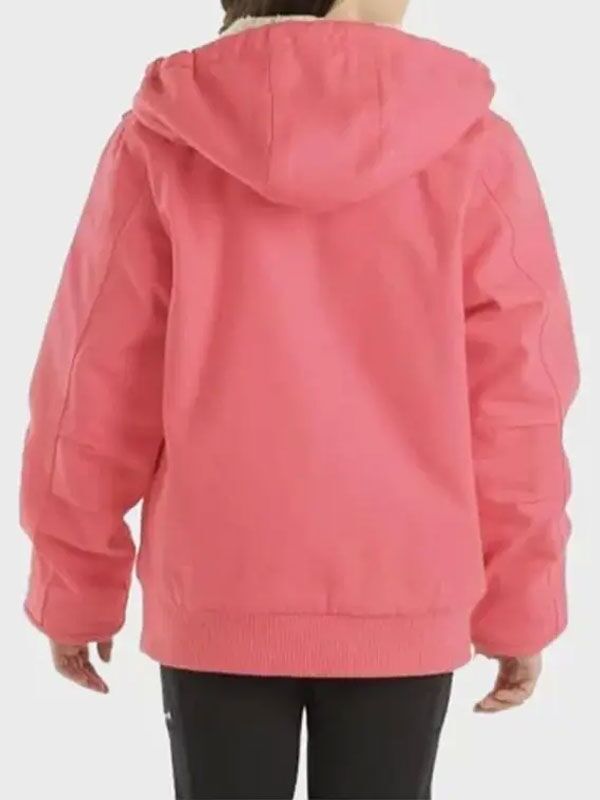 Womens Pink Carhartt Sherpa Lined Hooded Jacket Womens Pink Carhartt Sherpa Lined Hooded Active Jacket