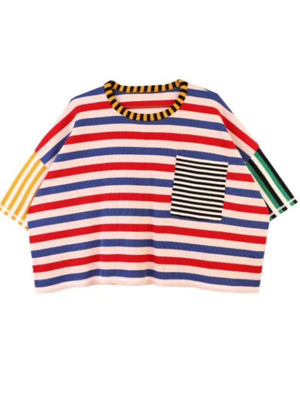 Resident Alien S04 Alice Wetterlund Multicolor Ribbed Top Resident Alien S04 Alice Wetterlund Multicolor Striped Ribbed Top
