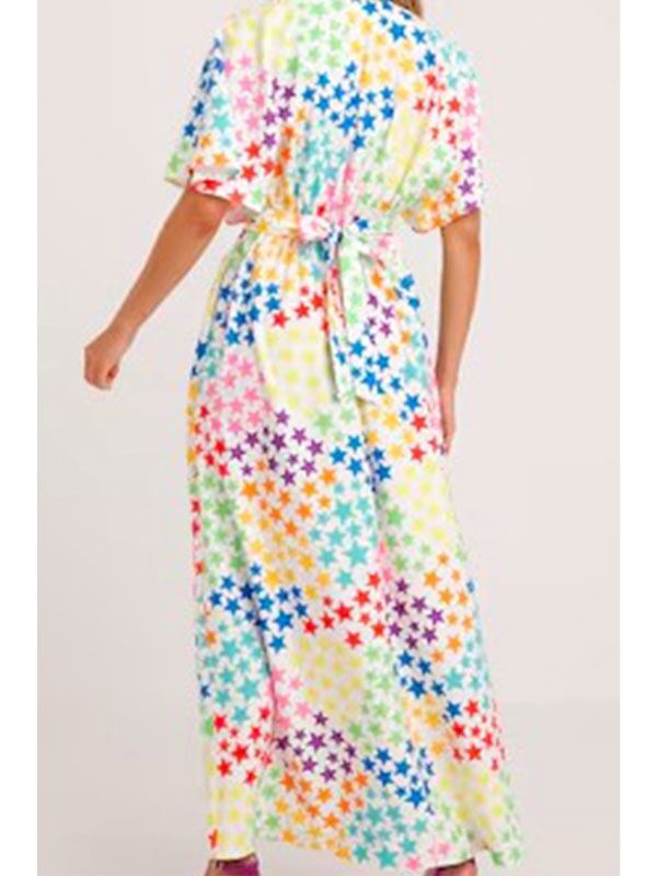 Alison Hammond Great Celebrity Bake Off S08 Multi Star Print Maxi Alison Hammond Great Celebrity Bake Off S08 Multi Star Print Maxi Dress